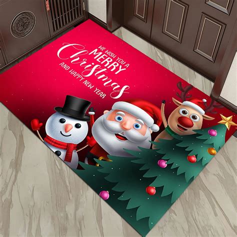 Christmas-Floor-Mat-Snowman-Santa-Claus-Doormat-Outdoor-Home-Decoration ...