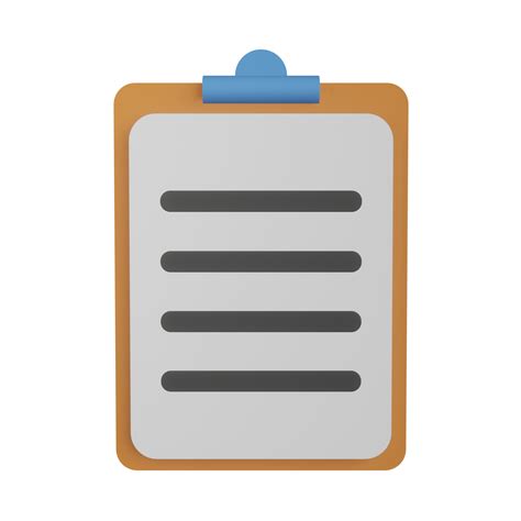 Clipboard 3D Illustration 10329468 PNG