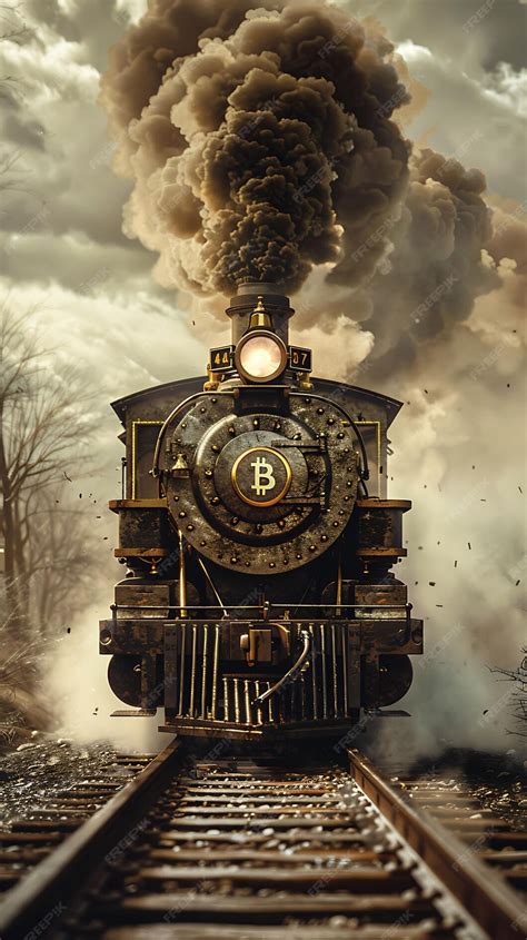 Premium Photo | Steam Train Journey With Bitcoin Gold Bar Heist Bitcoin ...