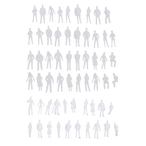 ⚡️Buy Maxbell 40 Pieces Scale Unpainted Model People Architectural ...