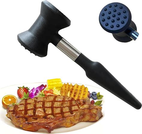 Amazon.com: Meat Tenderizer Hammer with Soft Silicone Grip Handle,Dual ...