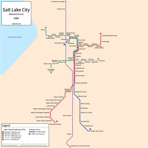 Metro Route Atlas - Salt Lake City, Utah, USA