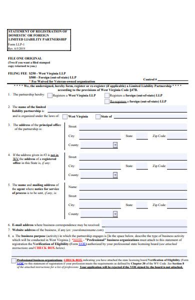 General Partnership Information Form 的图像结果
