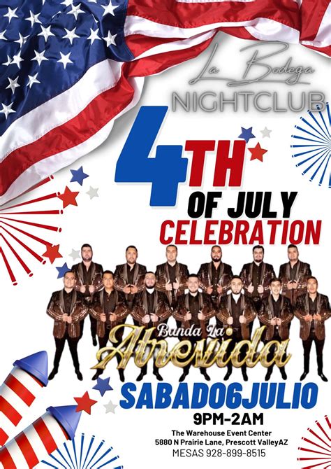FOURTH OF JULY BANDA, The Warehouse Event Center, Prescott Valley, 6 ...
