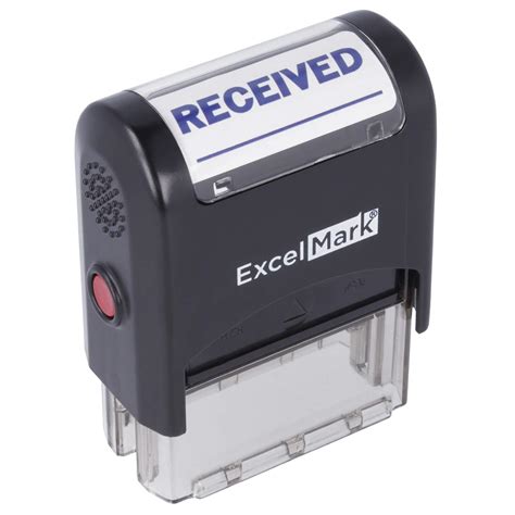 Received with Signature Line - ExcelMark Self-Inking Rubber Stamp A1539 ...