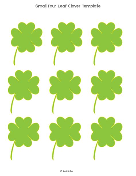 Four Leaf Clover Template: Free Shamrock Template Printable