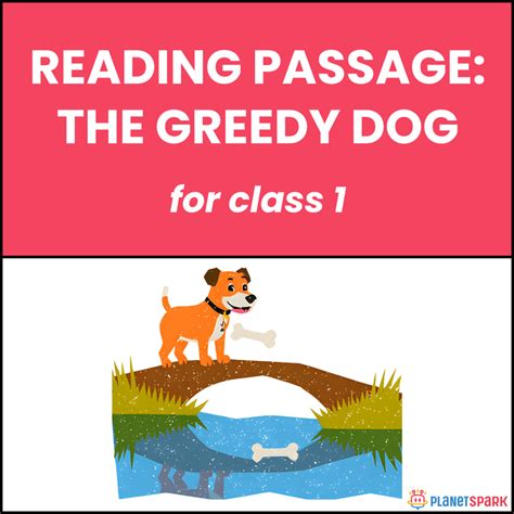 Class 1 Reading Passage on The Greedy Dog Story | PlanetSpark