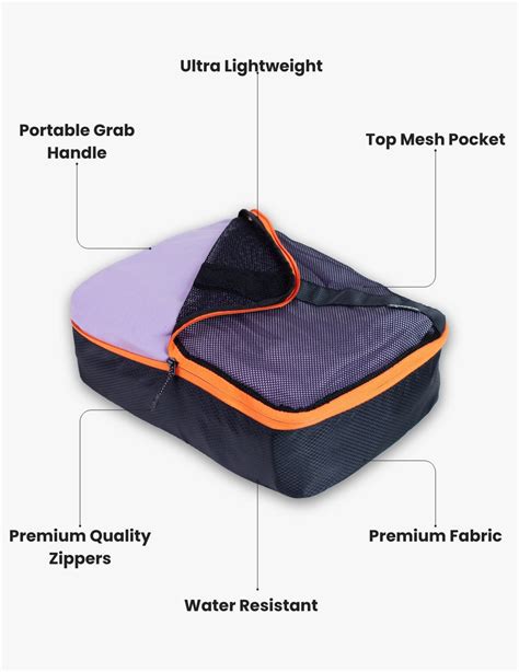 The Pro Packing Cubes for Travel Organiser (Set of 6)