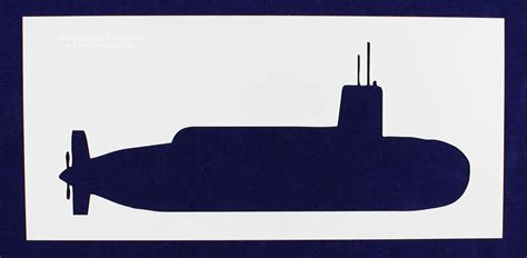 TCR Templates Submarine Stencil 6.5" X 14" -14 Mil Mylar Painting ...