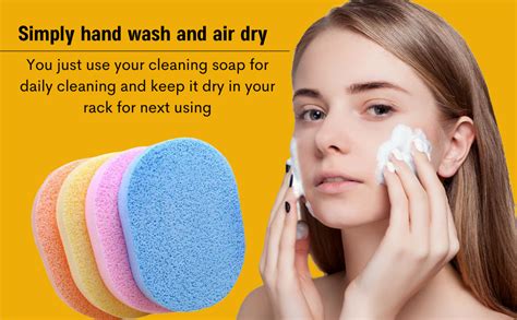 AURINKO® Face Cleansing Sponge Puff Makeup Washing Pad Deep Cleansing ...