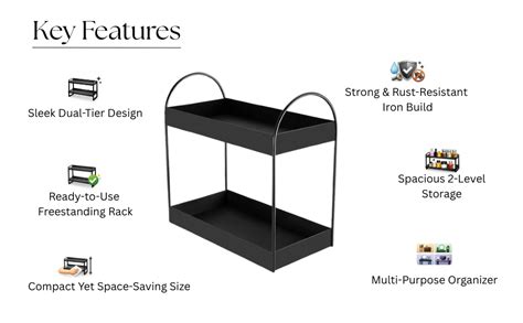 Kundi Dual-Tier Standing Rack | Countertop Storage Organizer | Vanity ...