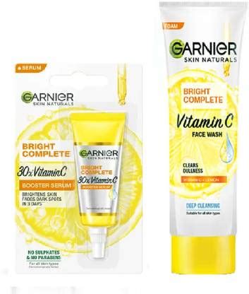 GARNIER Bright Complete Vitamin C Booster Face Serum-7ml + Vitamin C ...