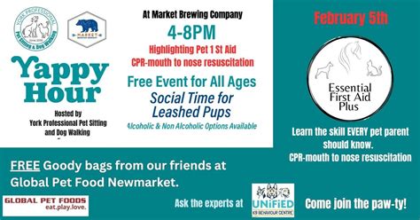 Yappy Hour - Feb 2025 - Pet 1st Aid and CPR, Market Brewing Company ...