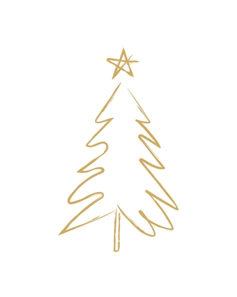 Fröhlicher Weihnachtsbaum-Umriss-Grußkarten-Vektor-Illustrationsdesign ...