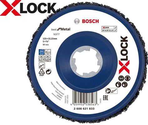 BOSCH Disque à nettoyer X-LOCK N377 125mm Réf : 2 608 621 833 - Outil