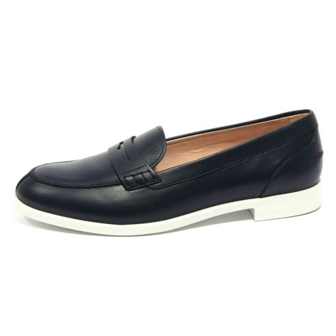 B1409 mocassino donna TOD'S scarpa blu loafer shoes women
