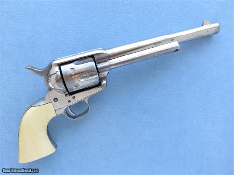 Colt Peacemaker .45 Single Action Army, 1st Generation, Nickel, 7 1/2 ...
