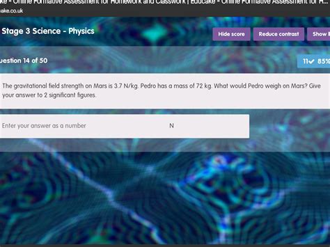 The gravitational field strength on Mars is | StudyX