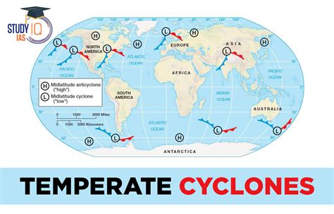 Temperate Cyclones, Formation, Map, Characteristics, Movements