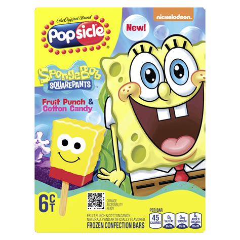 Spongebob Squarepants Popsicle Ice Cream Bar 6ct - Delivered In As Fast ...