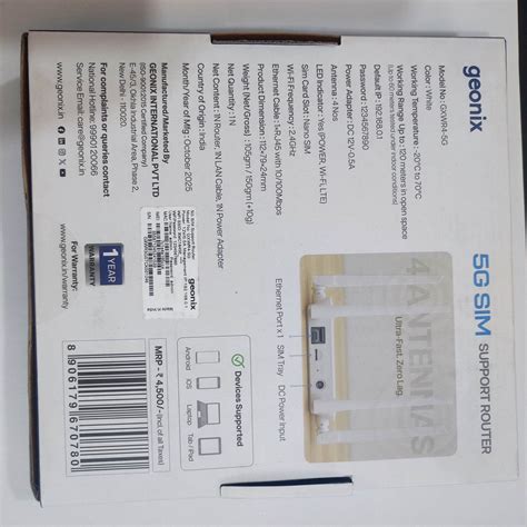 5G SIM Router Compatible with Airtel Jio BSNL VI | High Speed WiFi ...
