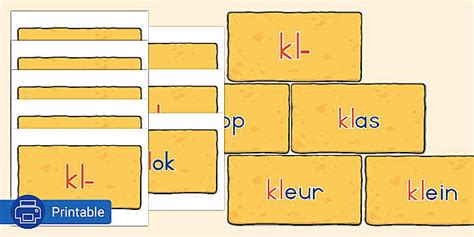 Gr 2 Klanke Woordmuurkaarte kl-