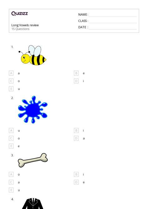 50+ Long Vowels worksheets for 1st Class on Quizizz | Free & Printable