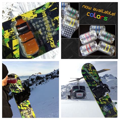 Snowboard bottle holder with integrated stomp pad! Stay hydrated while ...