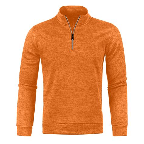 1/4 Zip Pullover for Men, Long Sleeve Lightweight Fleece Pullover ...