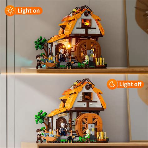 Funwhole/Lumibricks - F9061 - Medieval Water Mill - 1278 Pieces ...