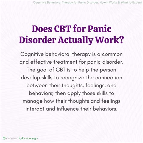 CBT for Panic Disorder: How It Works & What to Expect