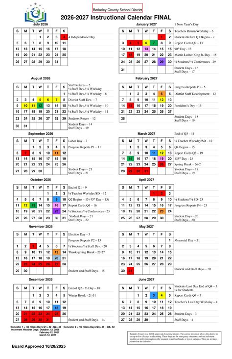 Berkeley County School District Calendar 26-27 [PDF] - EduCounty