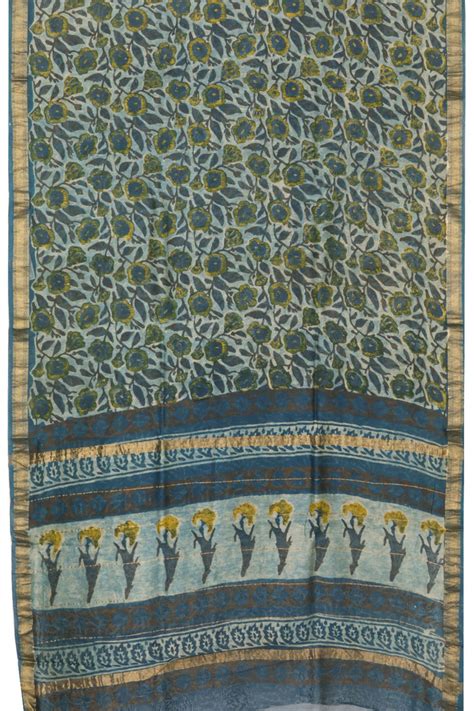 Blue Anokhi Hand Block Printed Saree - Avishya