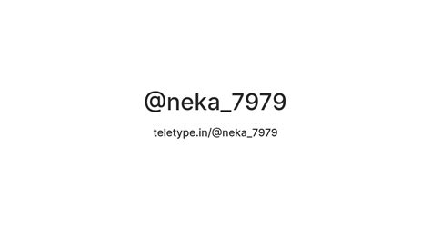 @neka_7979 — Teletype