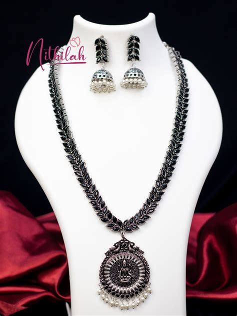 Buy Oxidised Haram, Long Oxidised Necklace – Nithilah