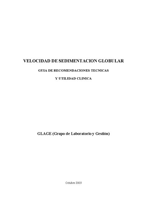 02 - cardio - VELOCIDAD DE SEDIMENTACION GLOBULAR GUIA DE RECOMENDACIONES TECNICAS Y UTILIDAD ...