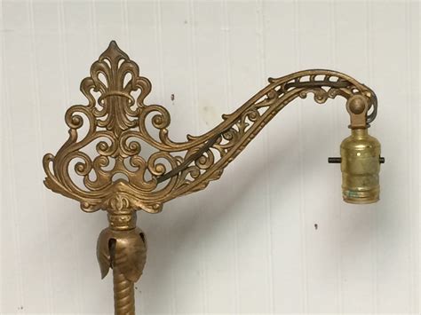Antique 1920's Ornate Cast Iron Bridge Arm Floor Lamp with Claw Foot ...