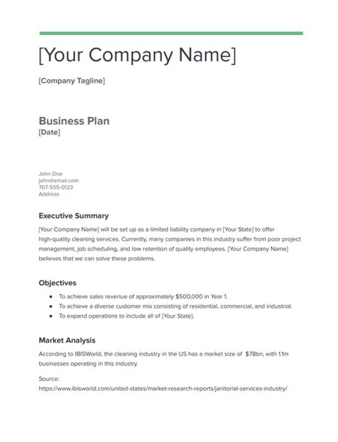 Business Plan Examples PDF 的图像结果
