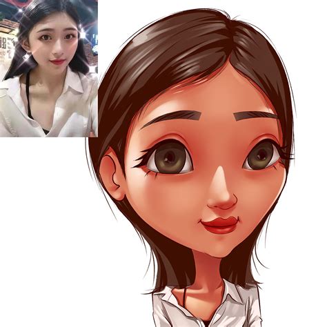 欧美风q版可爱夸张肖像漫画板绘|动漫|单幅漫画|奥的漫颜绘 - 原创