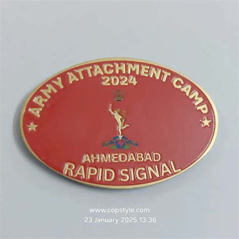 Army attachment camp Ahmedabad Rapid signal 2024 NCC badge.