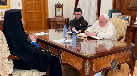 Papa Francisco no Chipre 2021: Papa Francisco encontra Crisóstomo II ...
