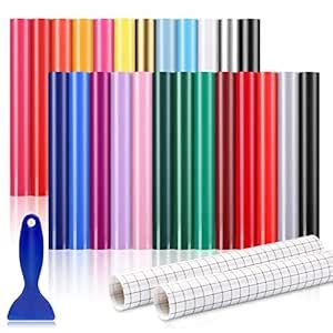 50 Pack Permanent Vinyl for Cricut Machines (12" x 12") - 40 Adhesive ...