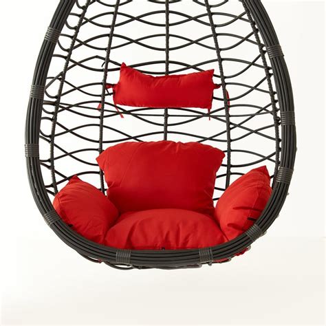 Buy Helios Brezza Uber Wicker Hanging Swing with Seat Cushions - Brown ...