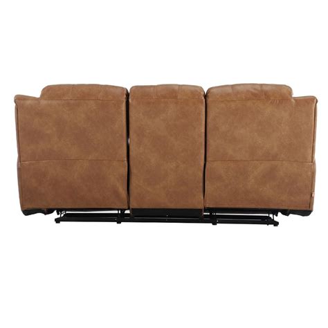 Buy Marco Brown Leatherette 3 Seater Recliner Sofa Online At Durian