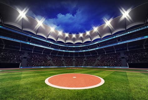 CSFOTO 6x4ft Background for Baseball Field Center Stadium Photography ...