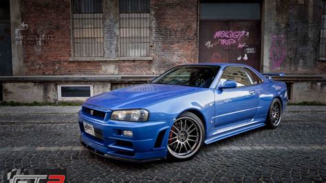 Bayside Blue R34 Nissan GT-R driven by Paul Walker for sale