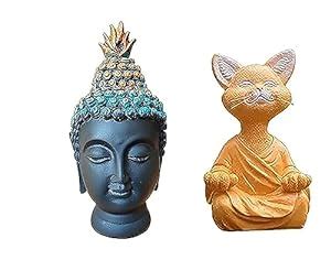 Buy SS Communication Resin Gautam Buddha Face Vastu Fangshui Religious ...