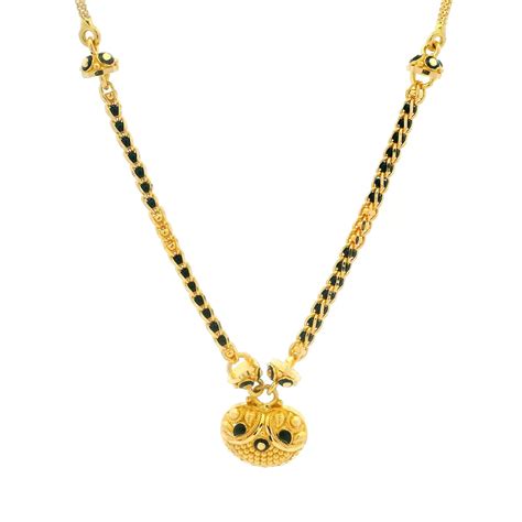 Gleaming Knot 22K Gold Short Mangalsutra – WHP Jewellers