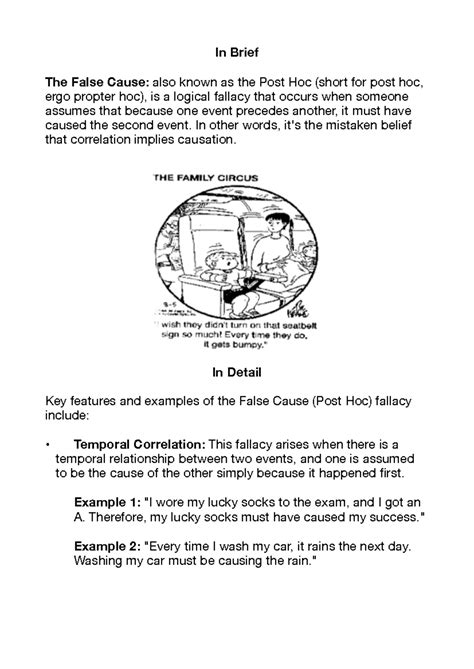 Image result for False Cause Logical Fallacy Example