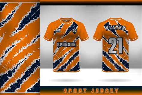 Sport jersey template design, color combination of orange and black ...